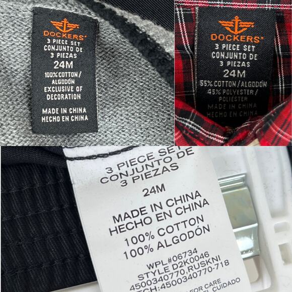 NEW Dockers Plaid Train 3-Piece Set 24 Months Formal Holiday - Picture 2 of 7